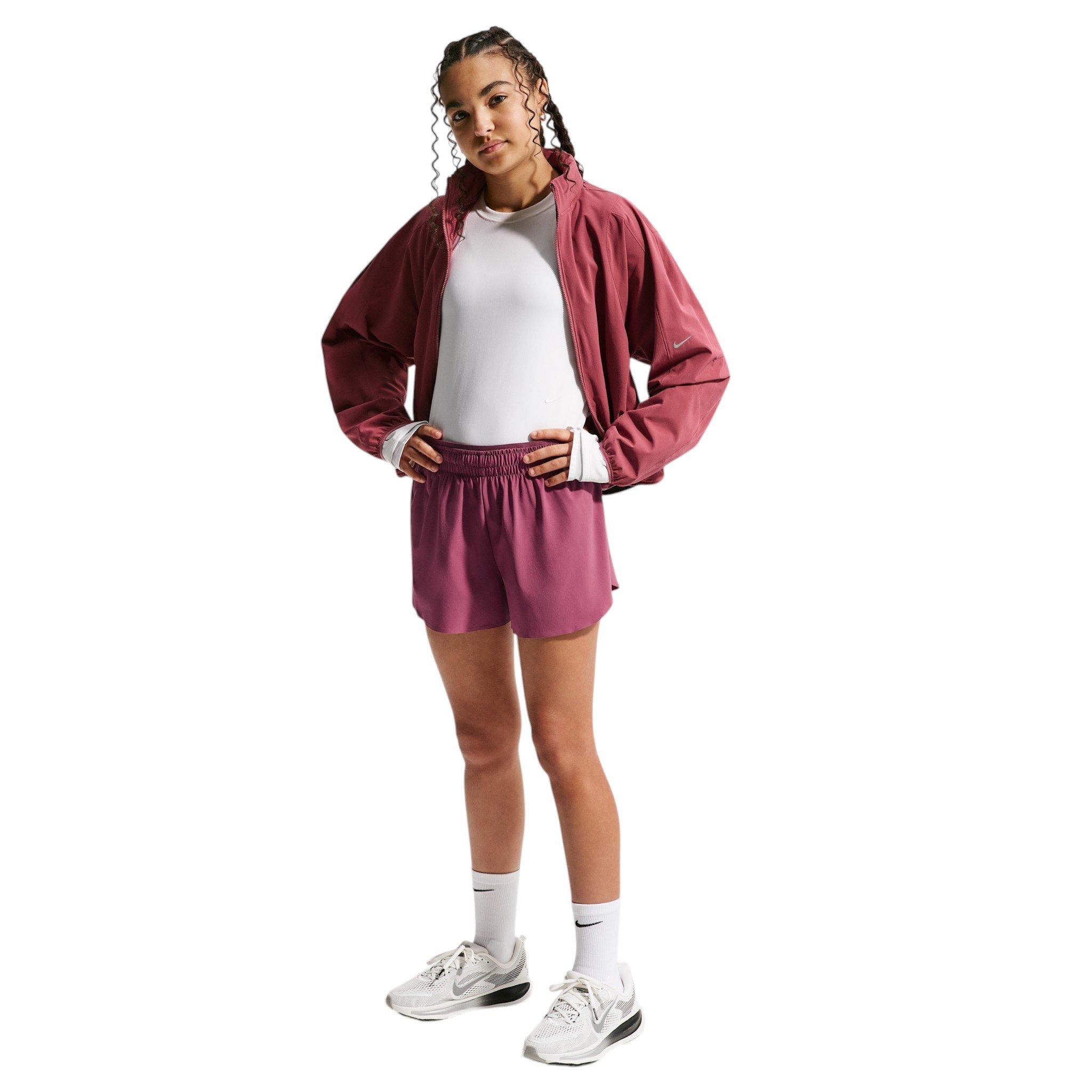 Nike Big Girls' MAVN Dri-FIT 3" mid-Rise Repel Running Shorts - Pink Smoke - PINK SMOKE